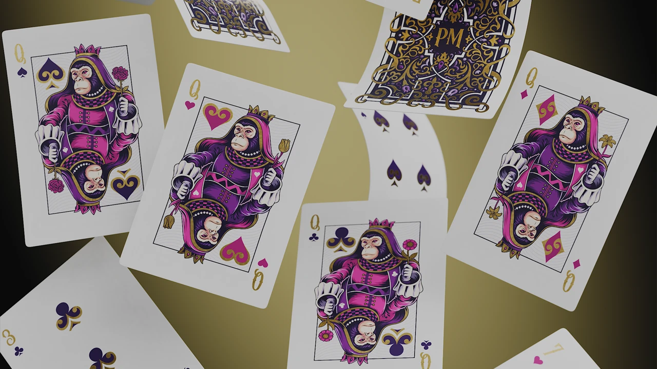 Playing Cards - Purple Monkey